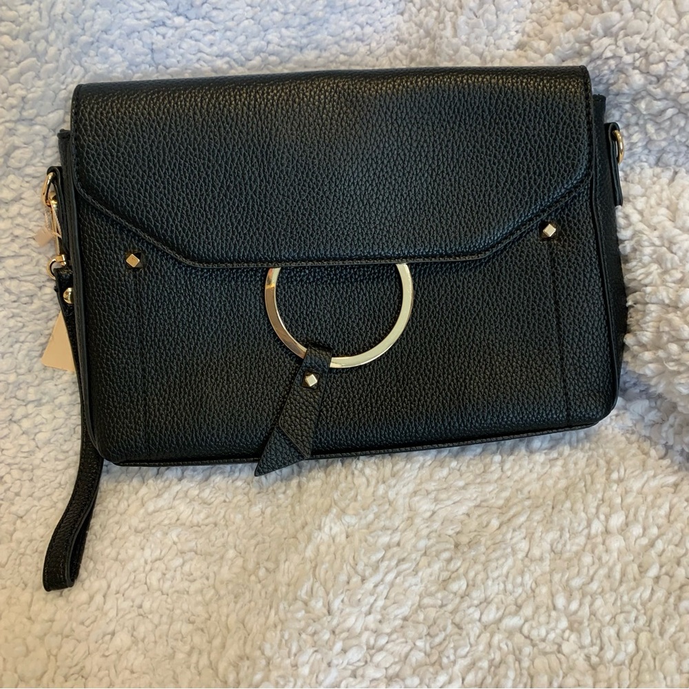 Black Leather Crossbody Bag